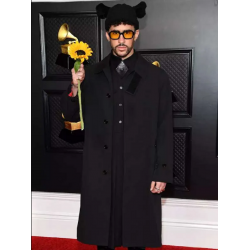 Bad Bunny Annual Grammy Awards Black Trench Coat